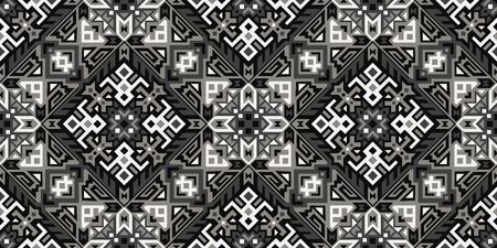 Abstract geometric seamless pattern. Unique scandinavian design. Ethnic style repeat background....