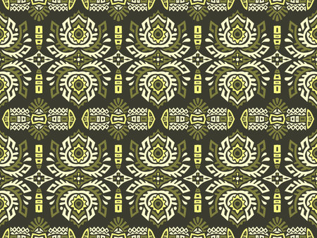 Abstract Ethnic Vector Seamless Pattern. Trendy boho tile. African textile design. Scandinavian ornament. Perfect for wallpaper, cloth, wrapping paper and other endless fill.のイラスト素材