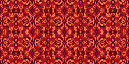 Abstract Ethnic Vector Seamless Pattern. Trendy boho tile. African textile design. Scandinavian ornament. Perfect for wallpaper, cloth, wrapping paper and other endless fill.のイラスト素材