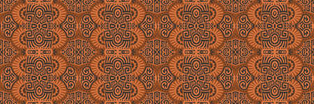 Abstract Ethnic Vector Seamless Pattern. Trendy boho tile. African textile design. Scandinavian ornament. Perfect for wallpaper, cloth, wrapping paper and other endless fill.のイラスト素材