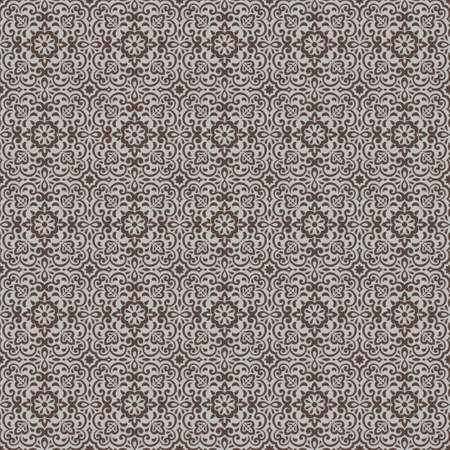 Azulejos ceramic tile design. Talavera tracery motif. Unique creative endless fill swatch. Portuguese, Spanish, Mexican, Brazilian folklore ornament. Ethnic style vector hand drawn seamless pattern.のイラスト素材