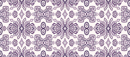 Abstract Ethnic Vector Seamless Pattern. Trendy boho tile. African textile design. Scandinavian ornament. Perfect for wallpaper, cloth, wrapping paper and other endless fill.のイラスト素材
