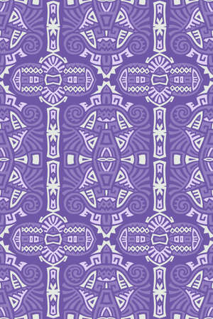 Abstract Ethnic Vector Seamless Pattern. Trendy boho tile. African textile design. Scandinavian ornament. Perfect for wallpaper, cloth, wrapping paper and other endless fill.のイラスト素材