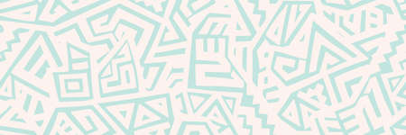 Unique Geometric Vector Seamless Pattern made in ethnic style. Aztec textile print. African...