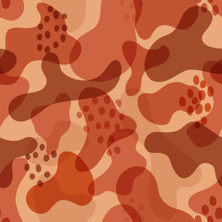 Vintage abstract vector seamless pattern. Trendy minimalist tile design with amoeba shapes line and dots on white background. Modern textile and surface design.のイラスト素材