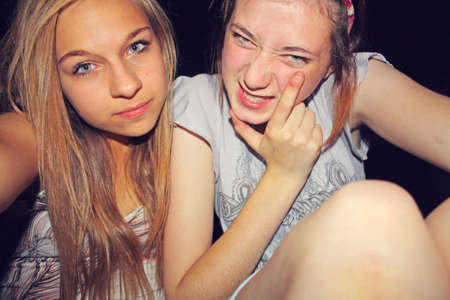 teens having funの写真素材
