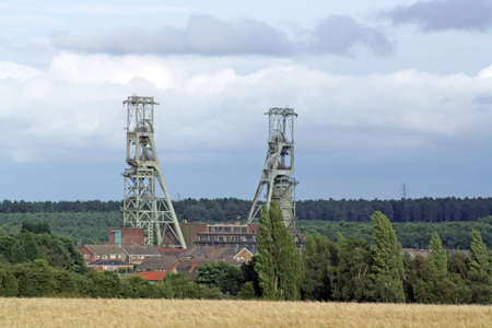 clipstone pit stocks at clipstone village mansfield nottinghamshire englandの写真素材