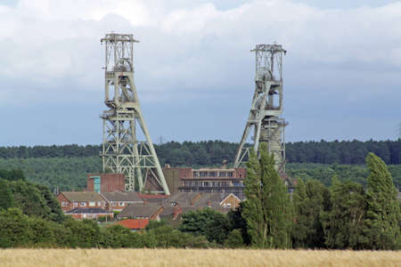 clipstone pit stocks at clipstone village mansfield nottinghamshire englandの写真素材