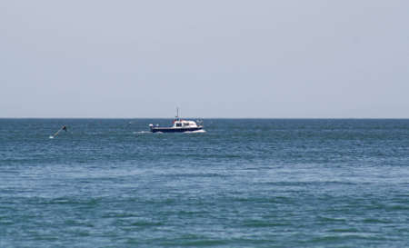 fishing boat at to seaの写真素材