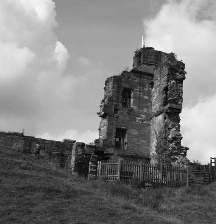 tut castle derbyshire uk, castle ruinsの写真素材
