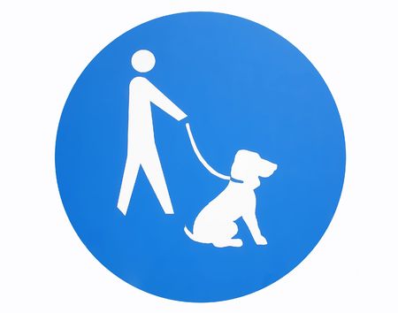 Dogs sign  allowedの写真素材