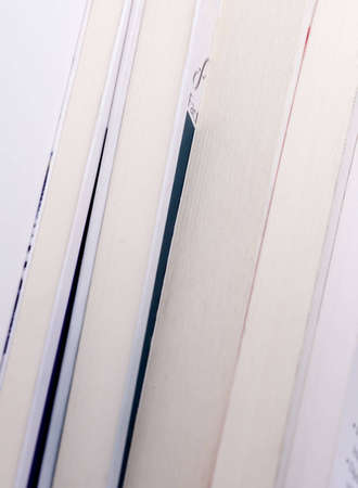 Several books on white backgroundの写真素材