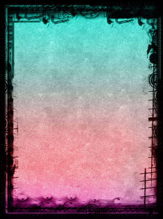 Computer designed grunge border and aged textured backgroundの写真素材