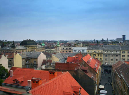 Cityscape of Zagreb , capital of Croatiaの写真素材