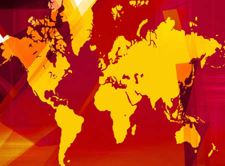 Computer designed abstract background - World mapの写真素材
