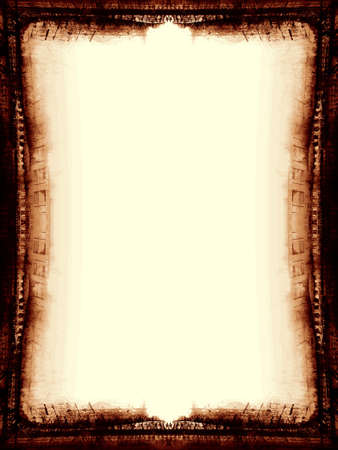 Computer designed highly detailed grunge textured border and background with space for your text or imageの写真素材