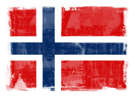 Computer designed highly detailed grunge illustration - Flag of Norwayの写真素材