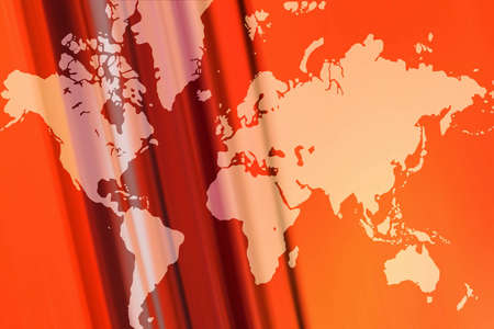Computer designed world map business background