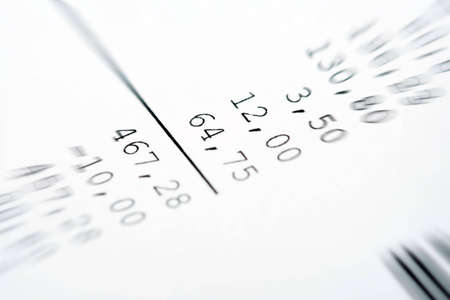 Close up of a bill , zoom effect photo