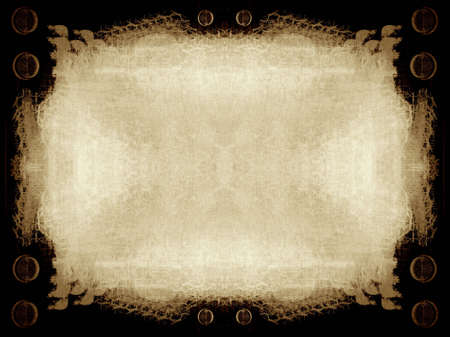 Computer designed highly detailed grunge textured border and background with space for your text or imageの写真素材