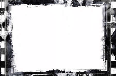 Computer designed highly detailed grunge film frame with space for your text or image