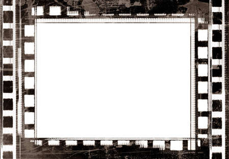 Computer designed highly detailed grunge film frame with space for your text or image. Great grunge element for your projectsの写真素材
