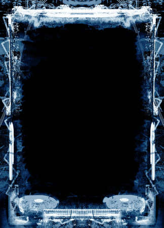 Computer designed highly detailed  border and aged textured  background with space for your text or image. Nice grunge layer for your projects.の写真素材