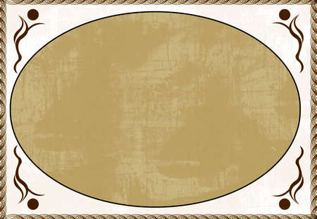 Computer designed highly detailed vintage style border and aged paper background with space for your text or image. Great grunge element for your projectsの写真素材