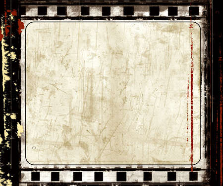 Computer designed highly detailed film frame with space for your text or image. Nice grunge layer for your projects.の写真素材