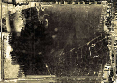 Computer designed highly detailed  border and aged textured  background with space for your text or image. Nice grunge layer for your projects.の写真素材