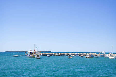 Marina in a small Mediterranean villageの写真素材