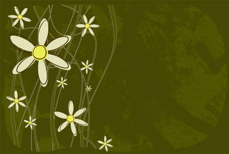 Editable modern grunge floral background with space for your textのイラスト素材