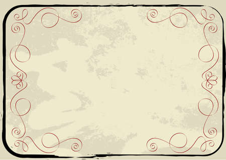 Editable distressed dark border and background. Nice grunge element for your projectsのイラスト素材