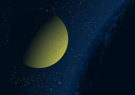 Editable background with space for your text - Planets in space