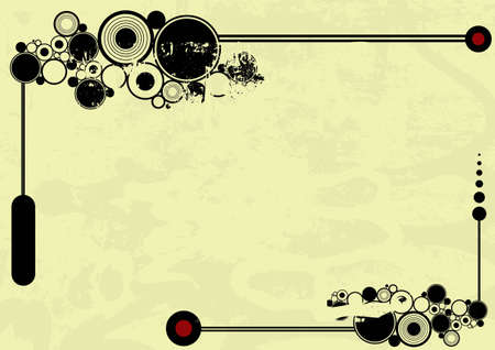 Editable grunge decorative frame with space for your text or image.のイラスト素材