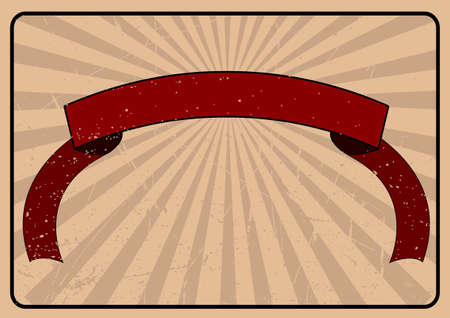 Retro style background with blank red ribbon and space for your textのイラスト素材