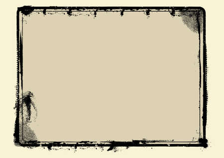 Editable distressed dark border. Nice grunge elements for your projectsのイラスト素材