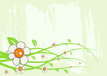 Editable modern floral background with space for your textのイラスト素材