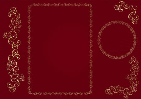 Editable decorative frames and corners. Nice design elements for your projectsのイラスト素材