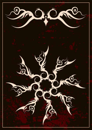 Editable design elements over grunge textured backgroundのイラスト素材