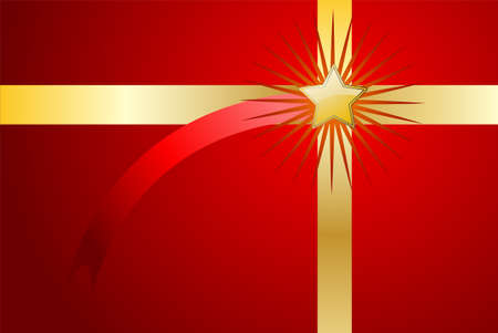 Editable red Christmas  background (gift)のイラスト素材