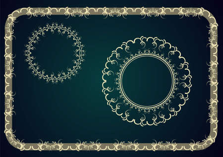 Editable decorative victorian frames with space for your text or image.のイラスト素材