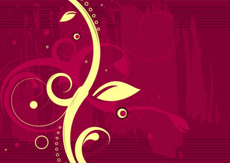 Editable modern grunge floral background with space for your textのイラスト素材