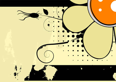 Editable modern grunge floral background with space for your text. More images like this in my portfolioのイラスト素材