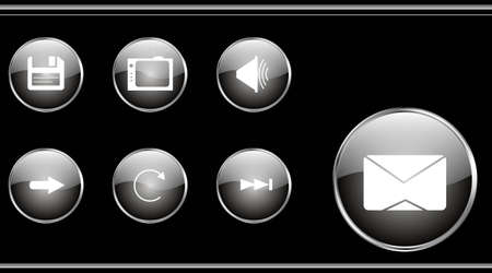 Glossy web buttons with metallic edge , more files like this in my portfolioのイラスト素材