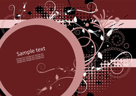 Editable modern grunge floral background with space for your text. More images like this in my portfolioのイラスト素材
