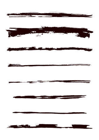 A set of grunge brush strokes (individual objects). More images like this in my portfolioのイラスト素材