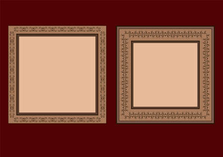 Editable decorative frames with space for your text or image.のイラスト素材