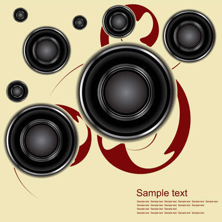 Editable audio background with space for your textのイラスト素材