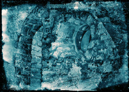 Computer designed highly detailed  grunge textured background - collage.  Nice grunge element for your projectsの写真素材